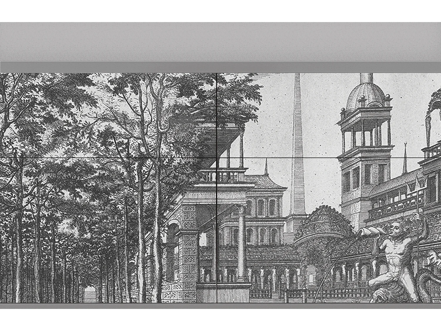 Aparador - 115x85x48 cm - BS4 - View of the Piazza, Cinza