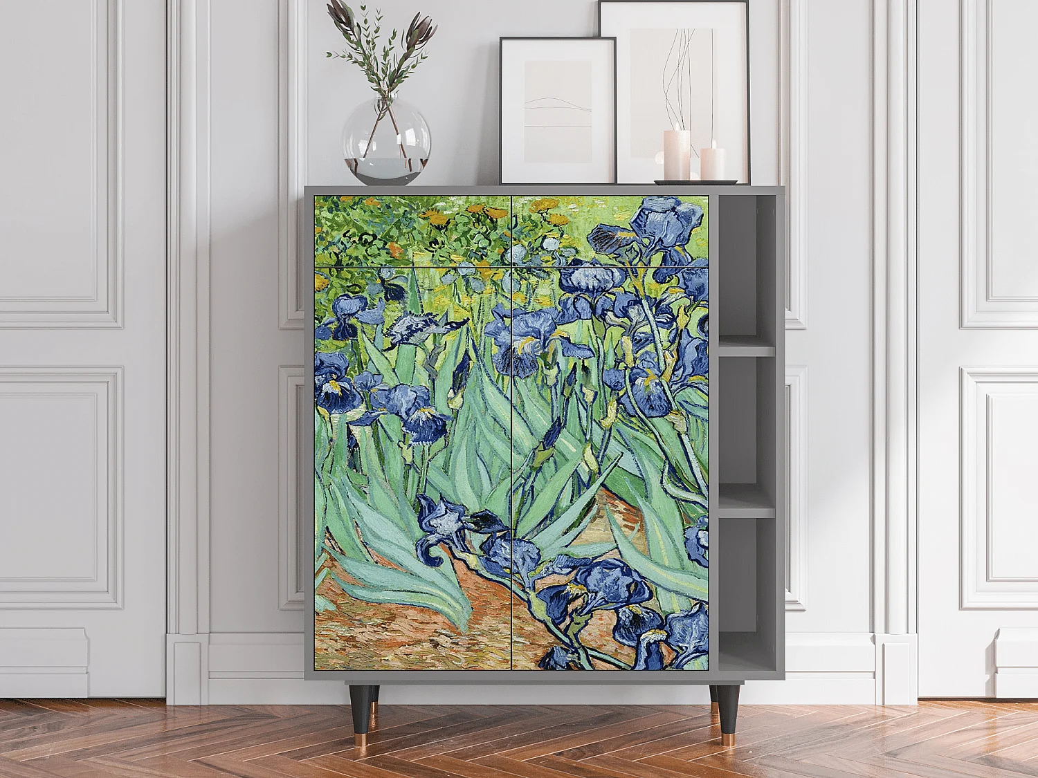 Buffet - 96х110х41 cm - BS6 - Irises , Gris