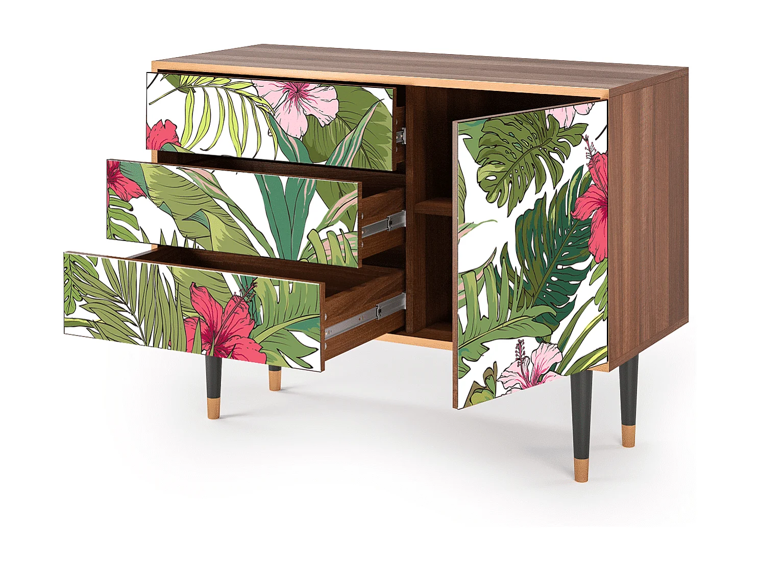Credenza - 115х84х41 cm - S3 - Verdant Tropics, Noce