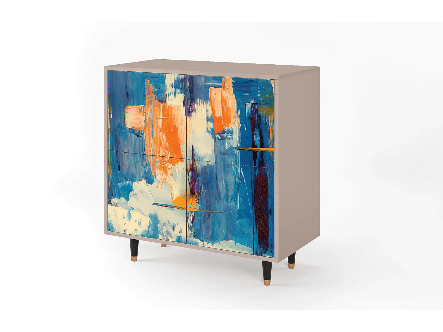 Kredens - 94x96x48 cm - BS3 - Abstract Expressionism, Latte