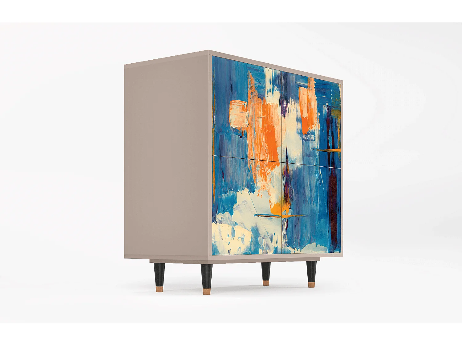 Buffet - 94x96x48 cm - BS3 - Abstract Expressionism, Latte