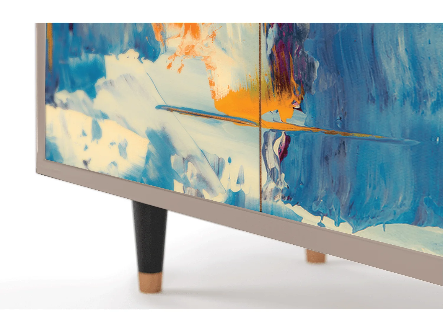 Credenza - 94x96x48 cm - BS3 - Abstract Expressionism, Latte