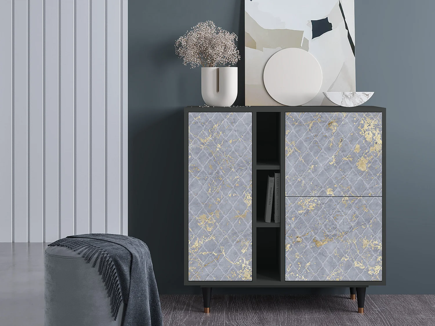 Aparador - 94х96х41 cm - BS5 - Golden Smoke, Antracite