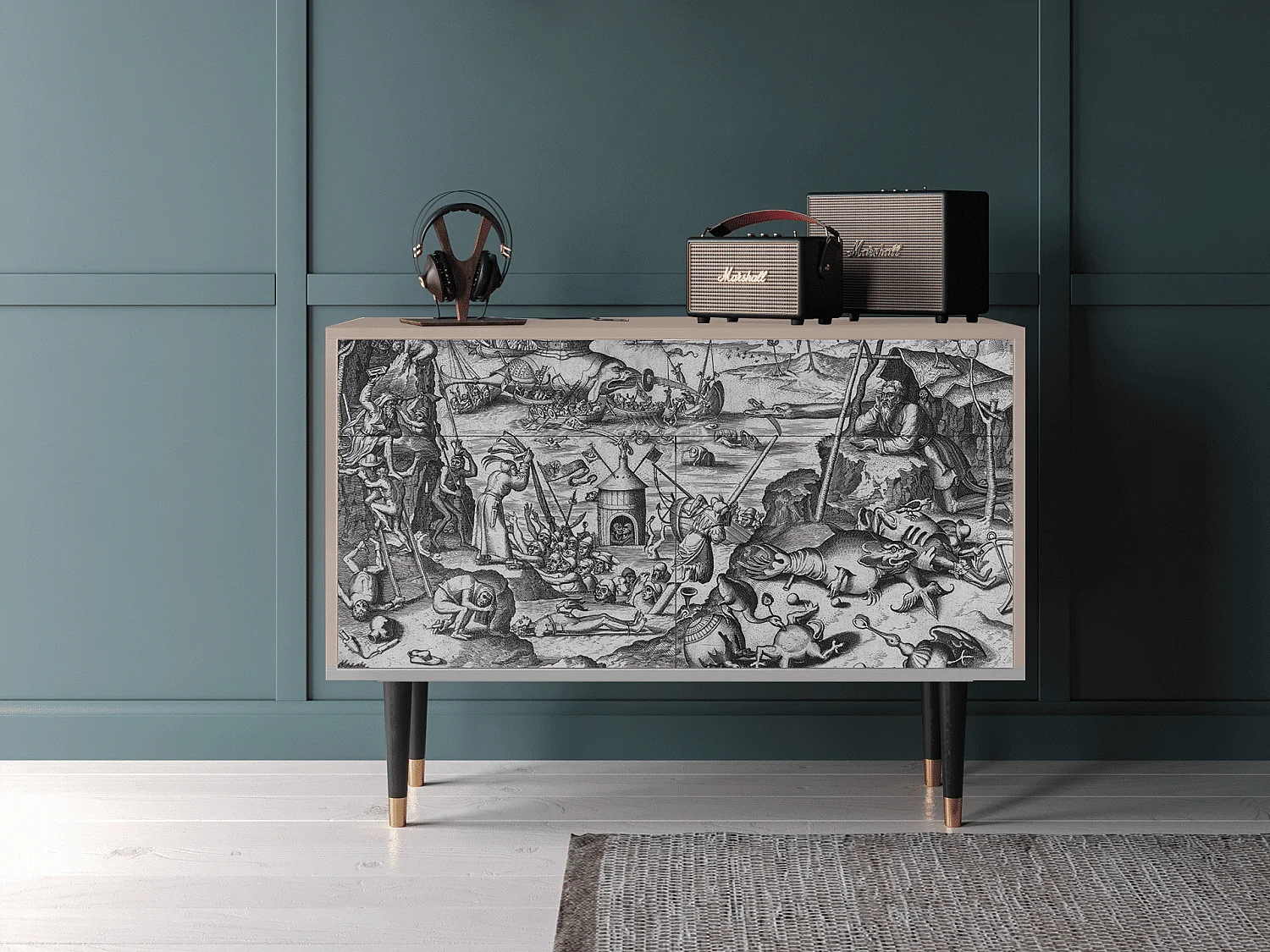 Kredens - 115x85x48 cm - BS4 - The Temptation, Latte