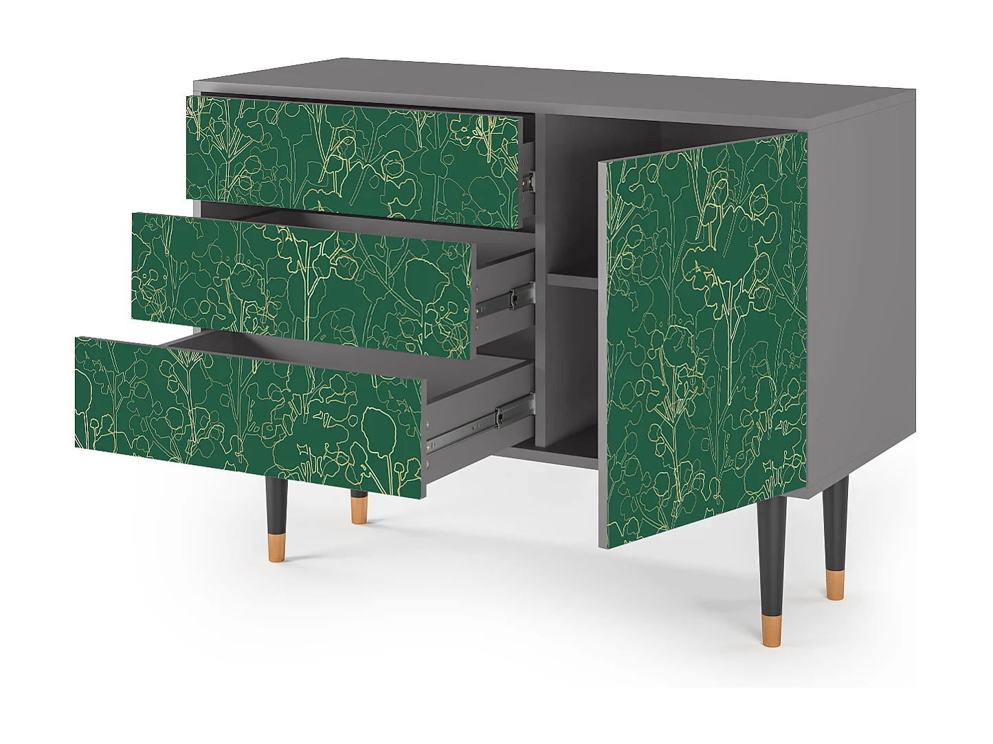 Credenza - 115х84х41 cm - S3 - Emerald Forest, Grigio