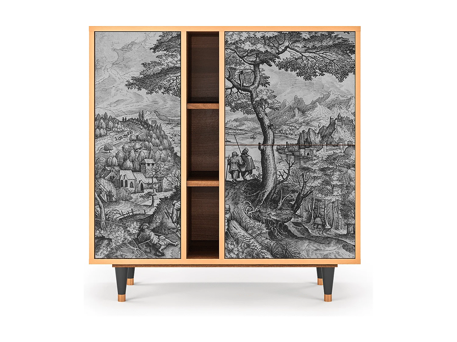 Sideboard - 94х96х41 cm - BS5 - Milites Requiescentes, Walnuss