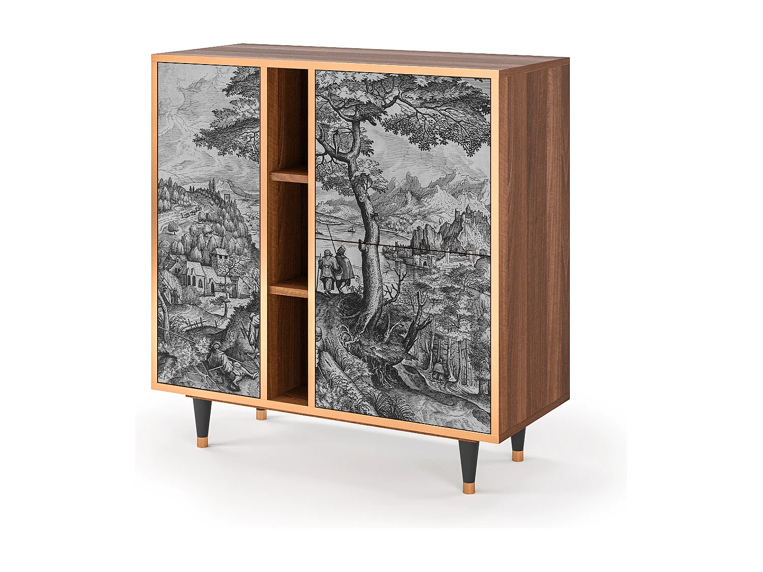 Sideboard - 94х96х41 cm - BS5 - Milites Requiescentes, Walnuss