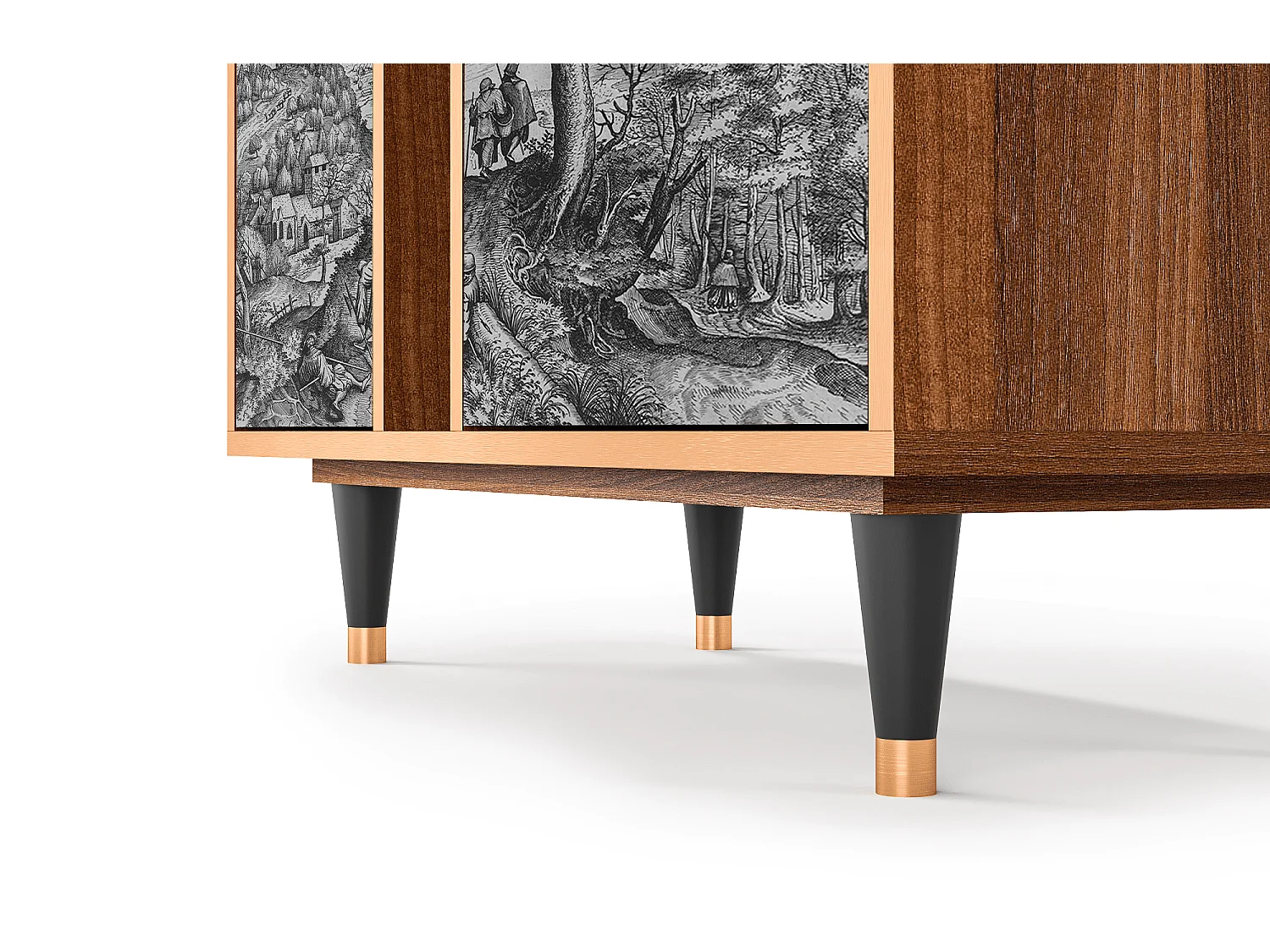 Sideboard - 94х96х41 cm - BS5 - Milites Requiescentes, Walnuss