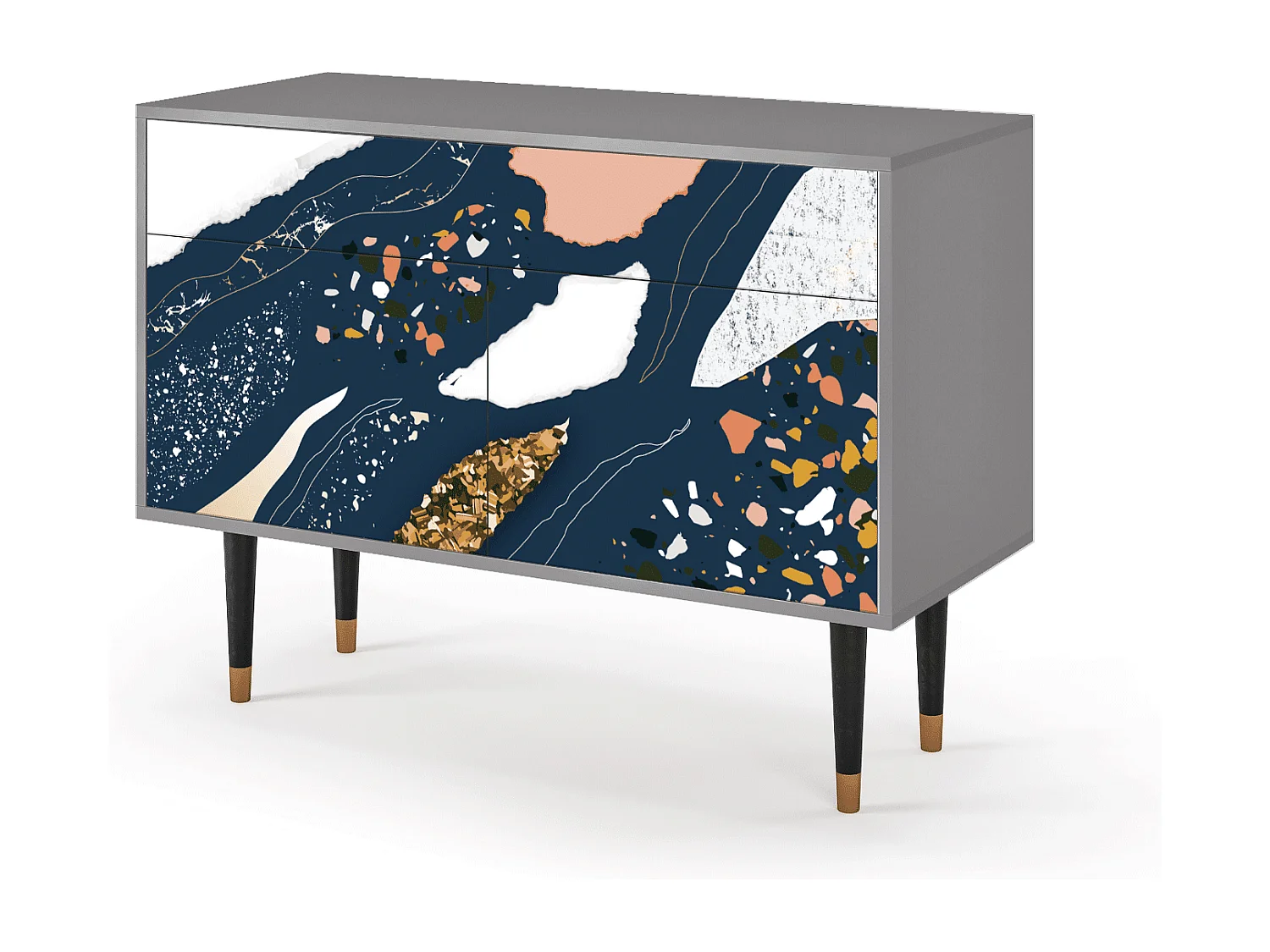 Dressoir - 115x85x48 cm - BS4 - Nude Iceberg, Grijs