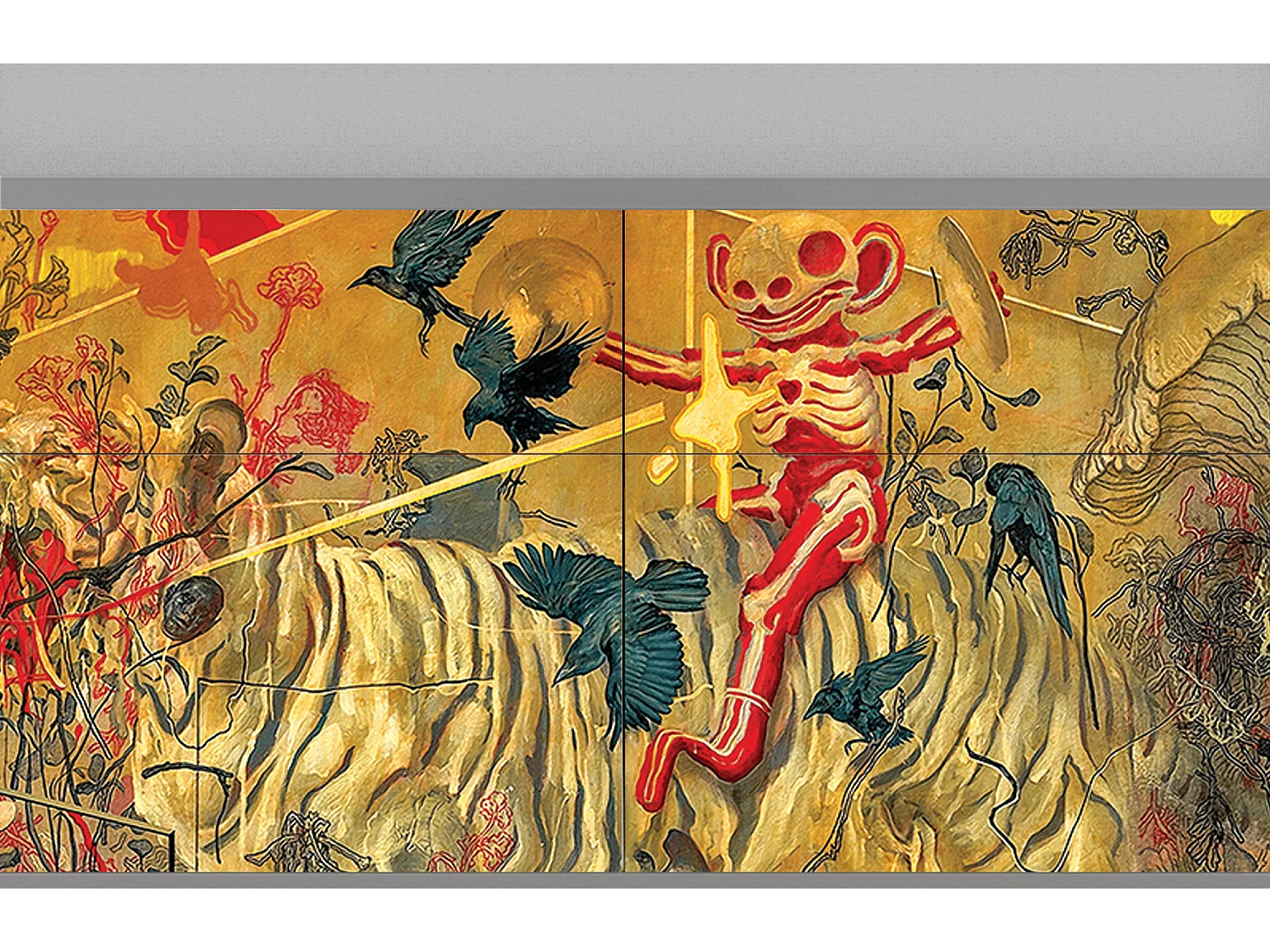 Aparador - 115x85x48 cm - BS4 - Blood by James Jean, Cinza