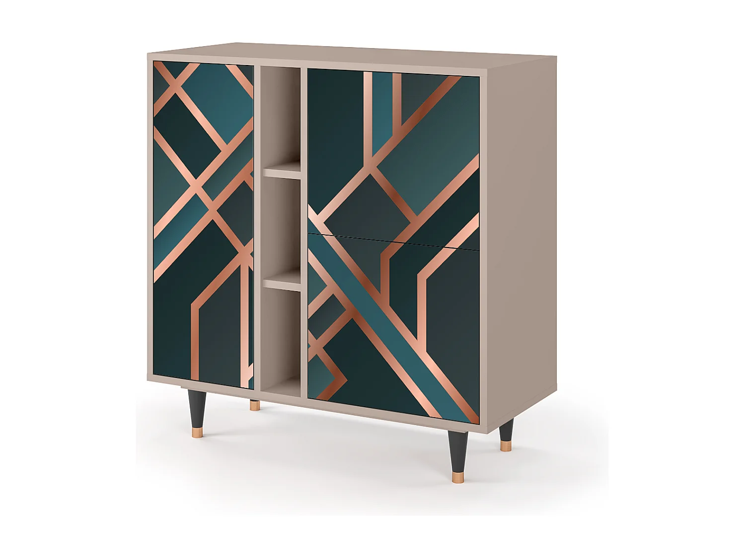 Kredens - 94х96х41 cm - BS5 - Bronze Crossroad, Latte