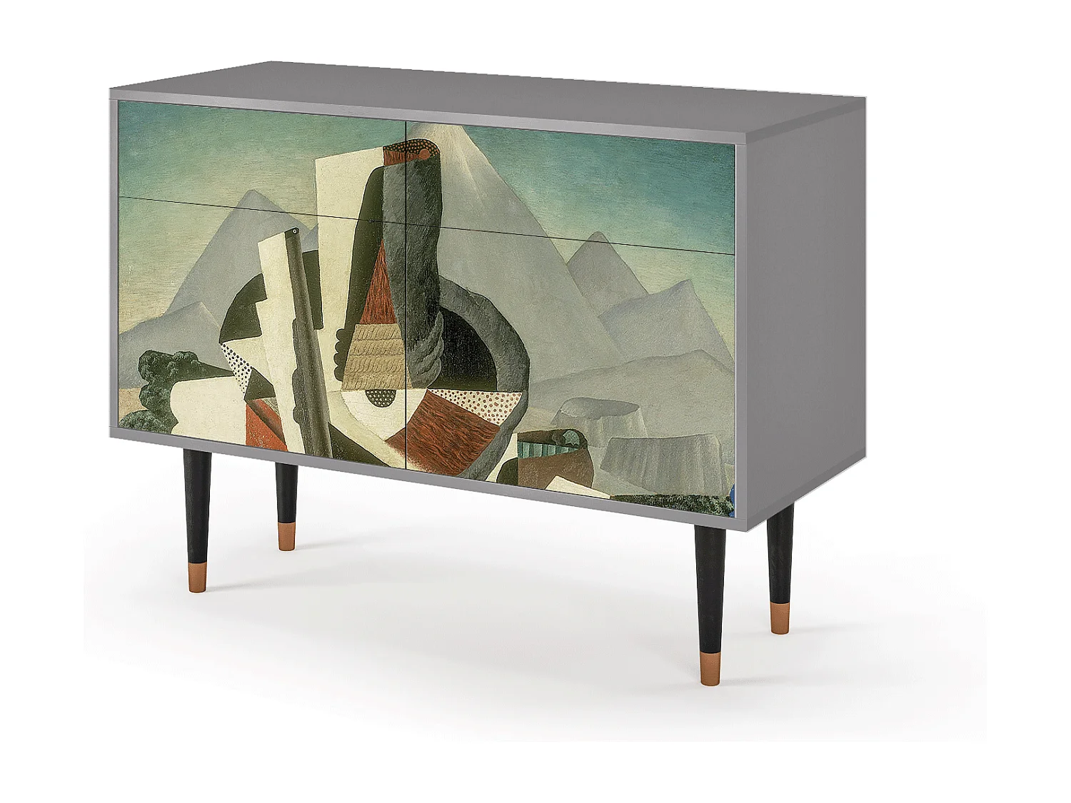 Dressoir - 115x85x48 cm - BS4 - The Cubist Paintings , Grijs