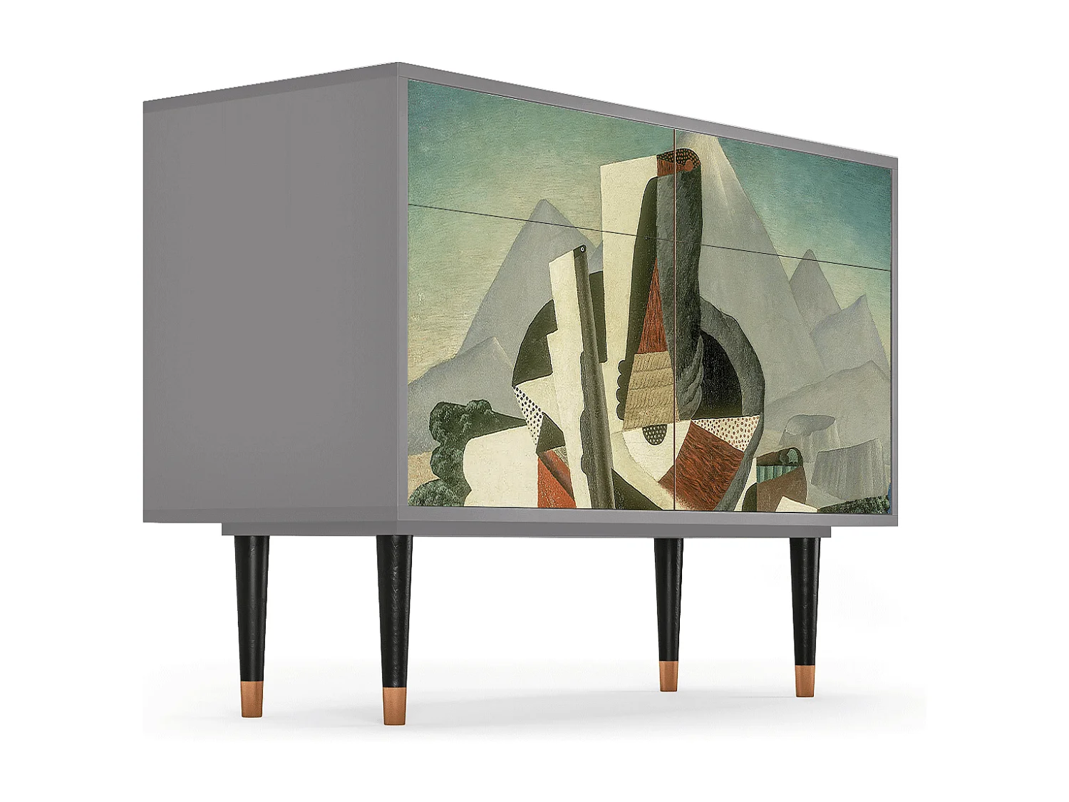 Dressoir - 115x85x48 cm - BS4 - The Cubist Paintings , Grijs