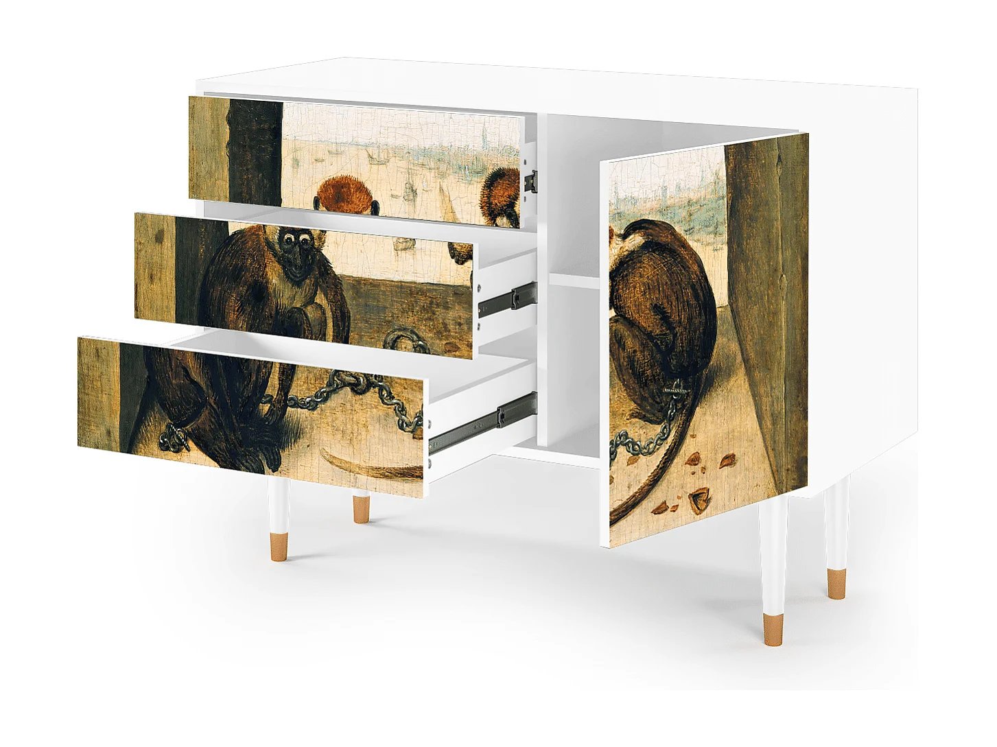 Buffet - 115х84х41 cm - S3 - Two Monkeys, Blanc