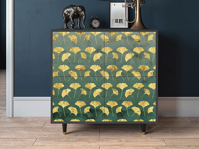 Kredens - 94x96x48 cm - BS3 - Gingko leaves, Antracyt