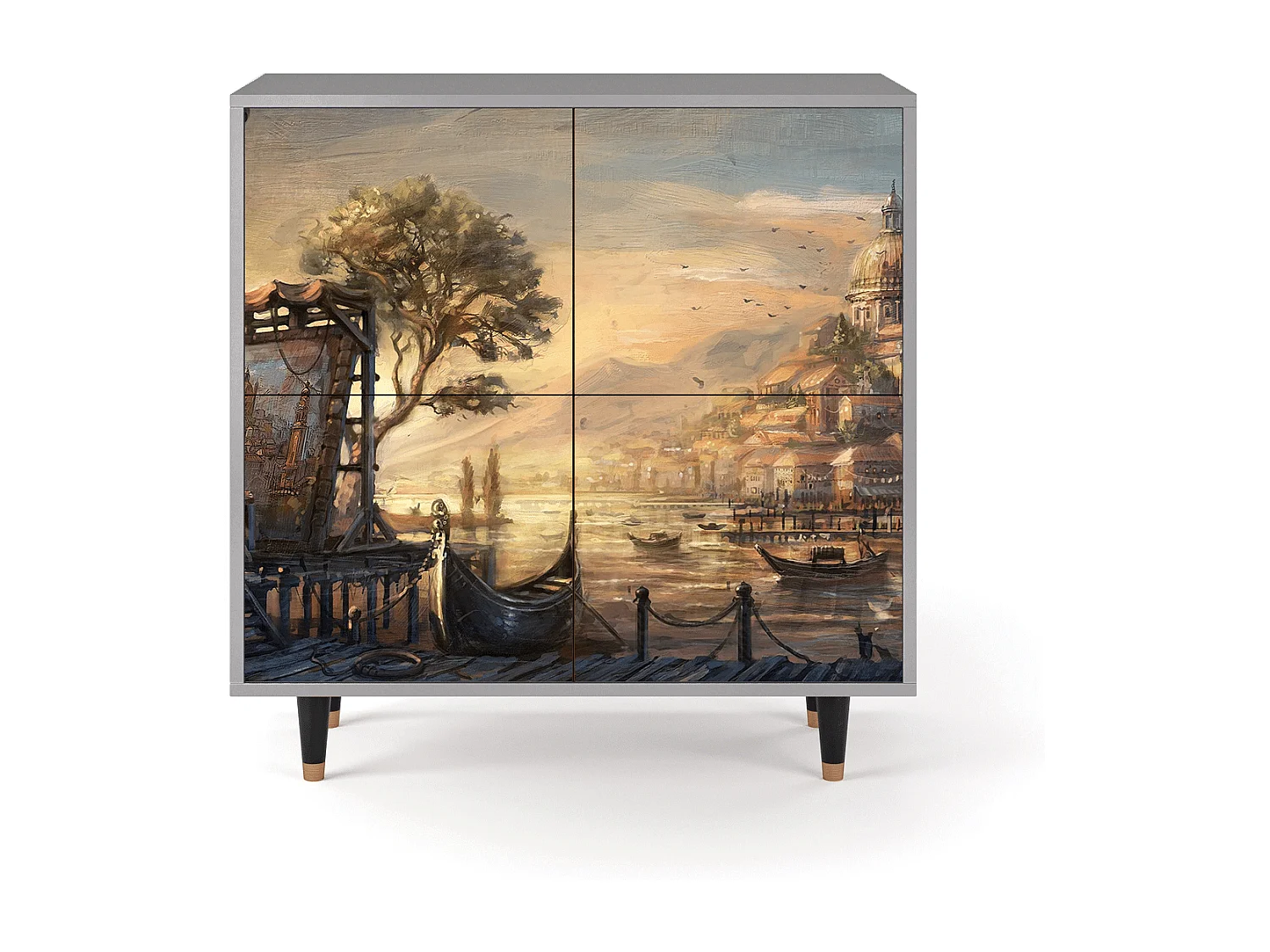 Buffet - 94x96x48 cm - BS3 - Venice, Gris