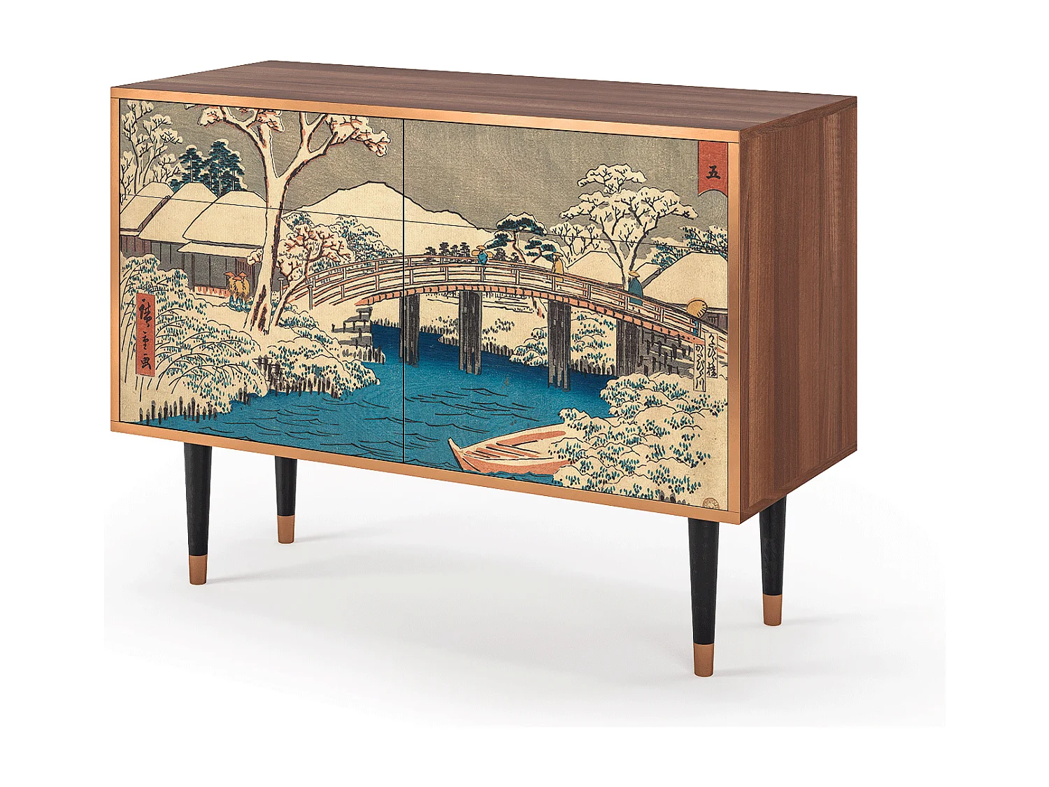 Kredens - 115x85x48 cm - BS4 - Katabira River, Orzech