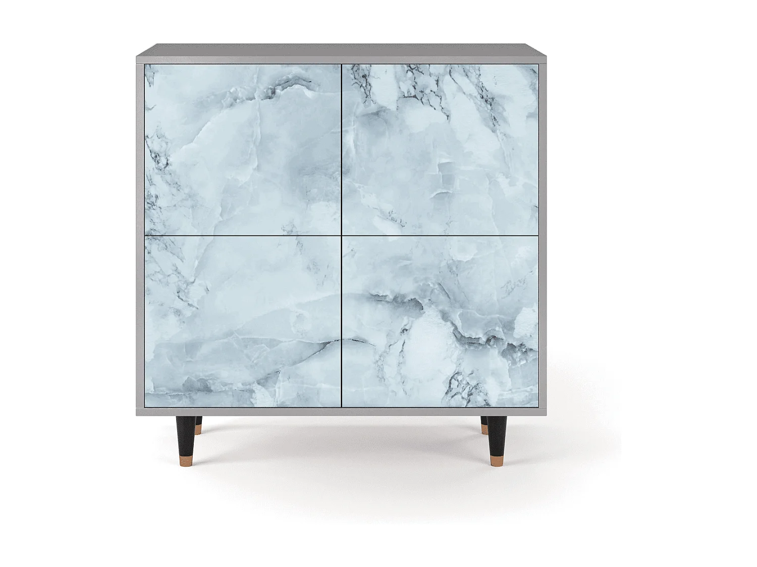 Kredens - 94x96x48 cm - BS3 - Glacial Colour, Szary