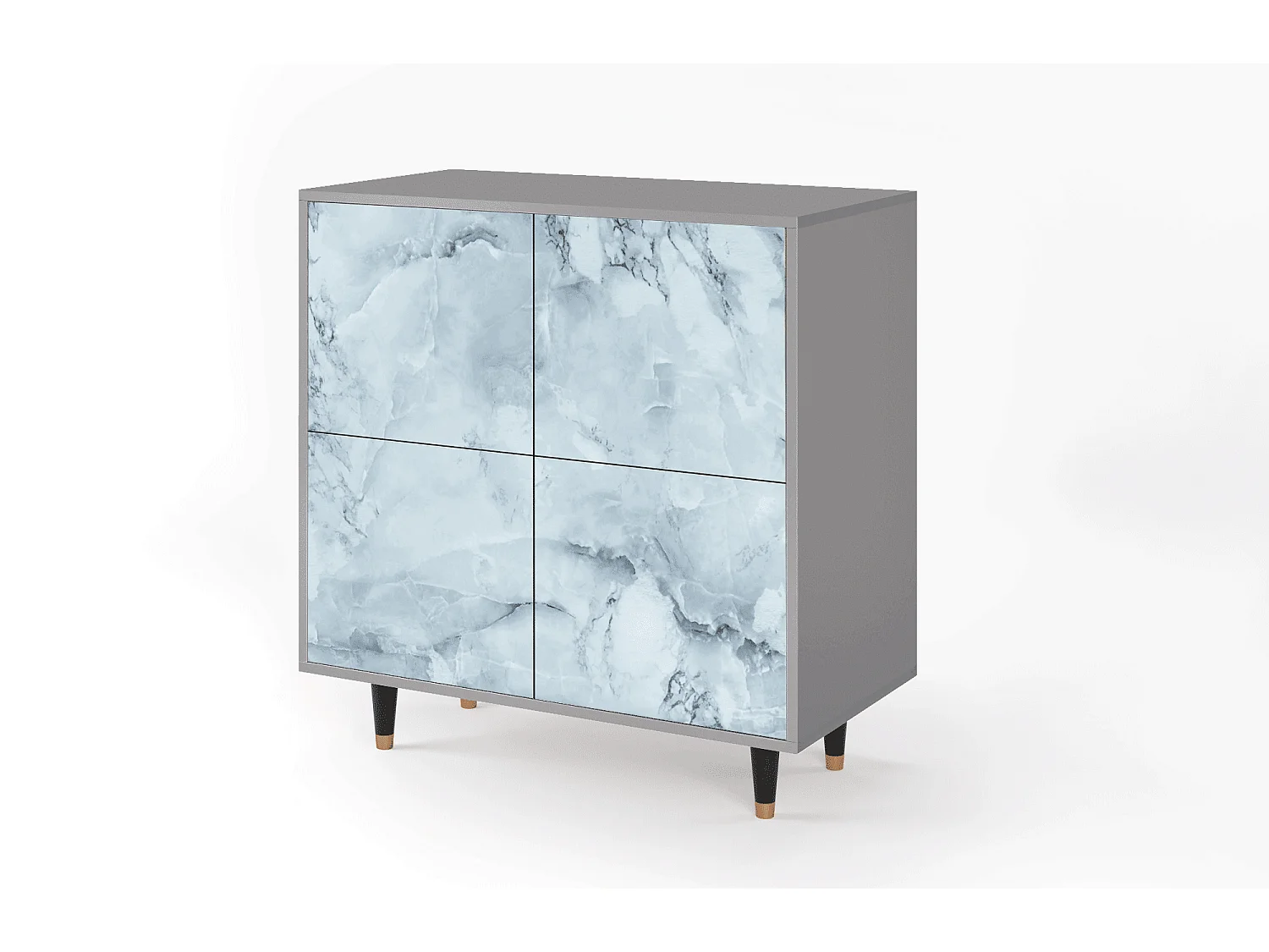 Kredens - 94x96x48 cm - BS3 - Glacial Colour, Szary