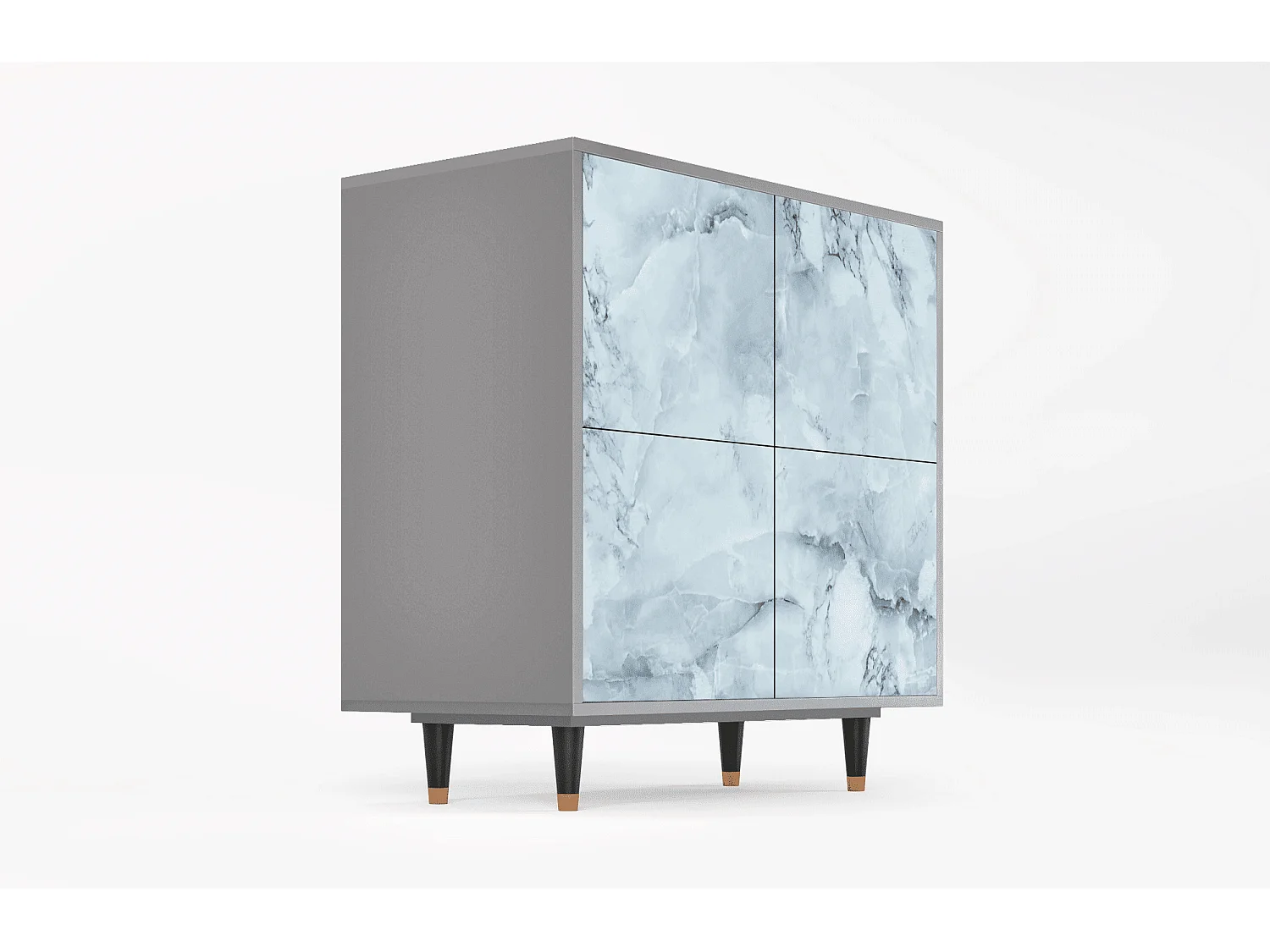 Kredens - 94x96x48 cm - BS3 - Glacial Colour, Szary