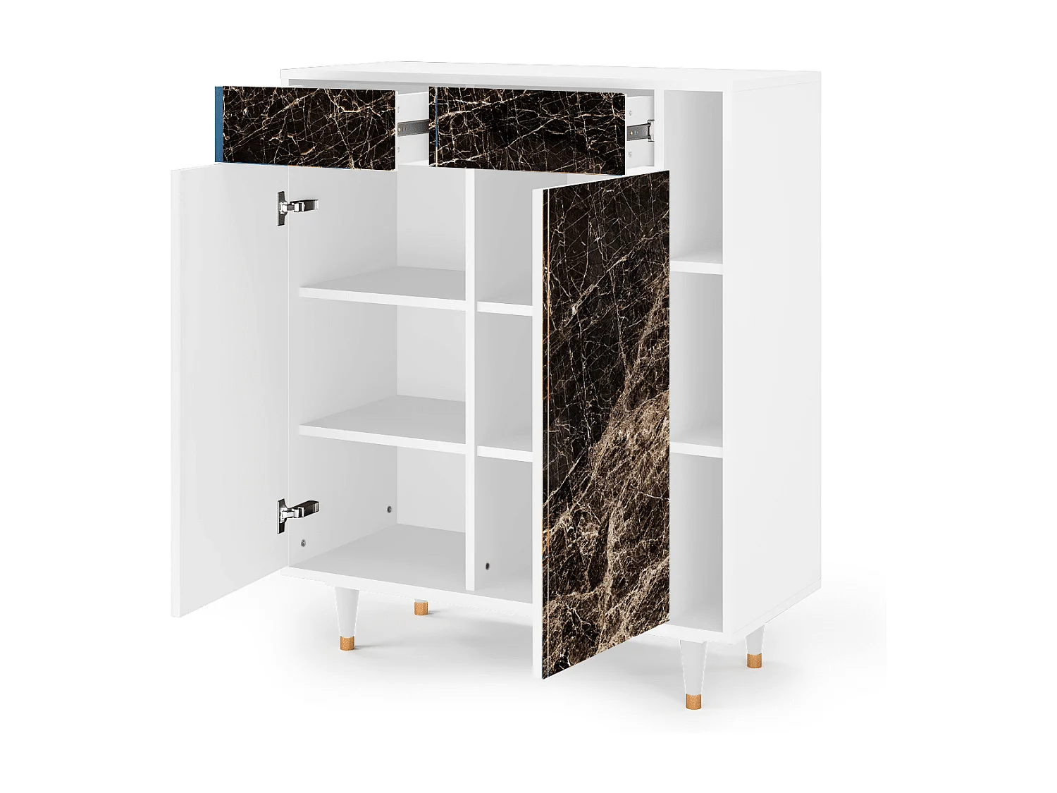 Aparador - 96х110х41 cm - BS6 - Night Abyss, Branco