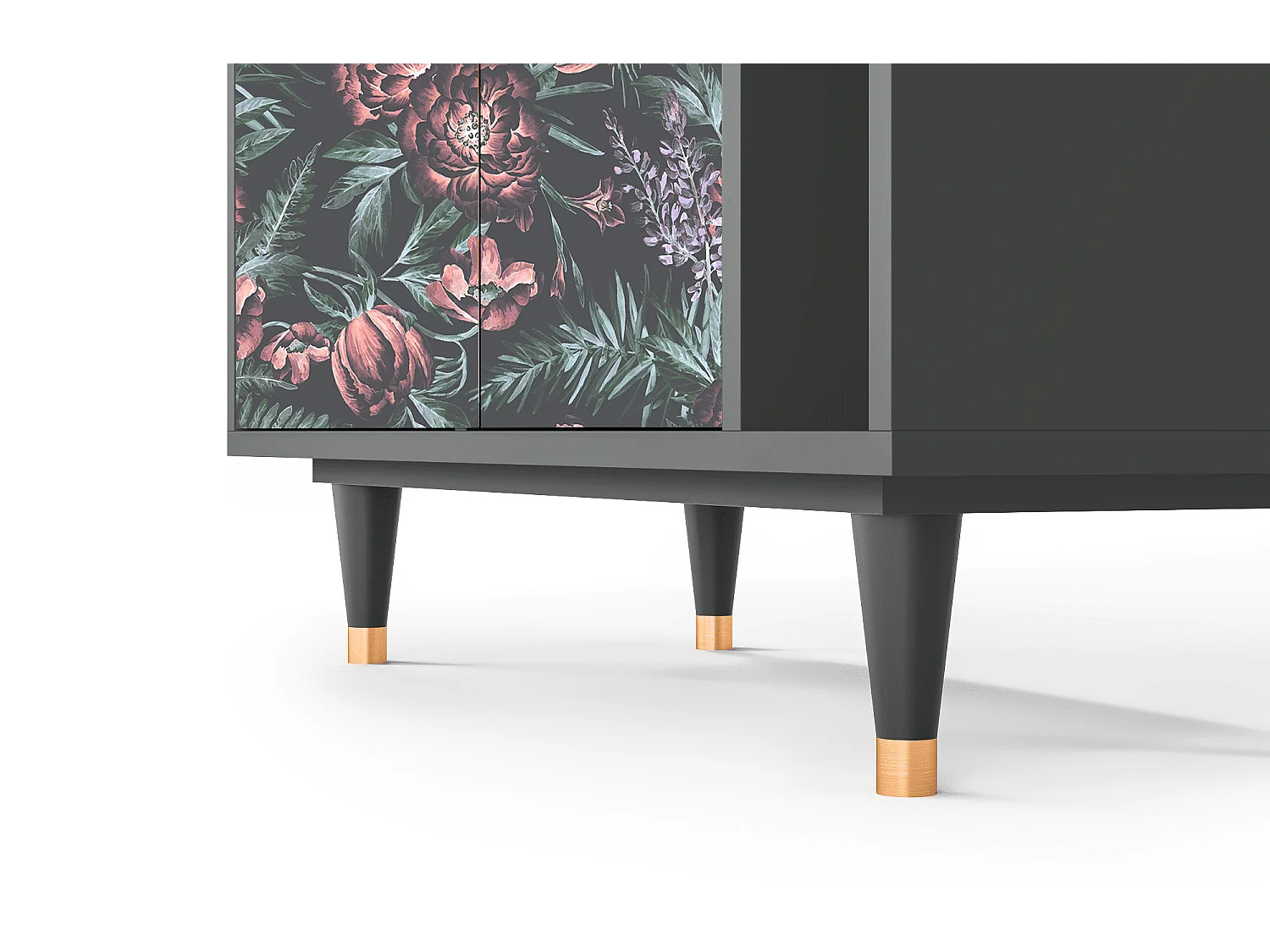 Sideboard - 96х110х41 cm - BS6 - Dark Peonies, Anthrazit