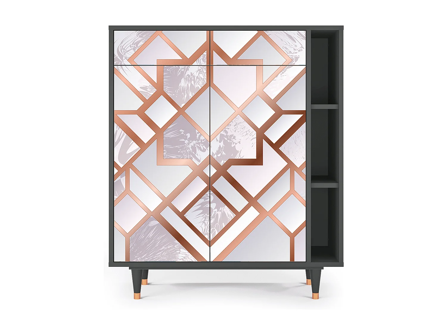 Kredens - 96х110х41 cm - BS6 - Pastel Fairytale, Antracyt