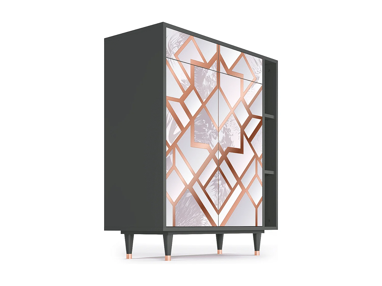 Credenza - 96х110х41 cm - BS6 - Pastel Fairytale, Antracite