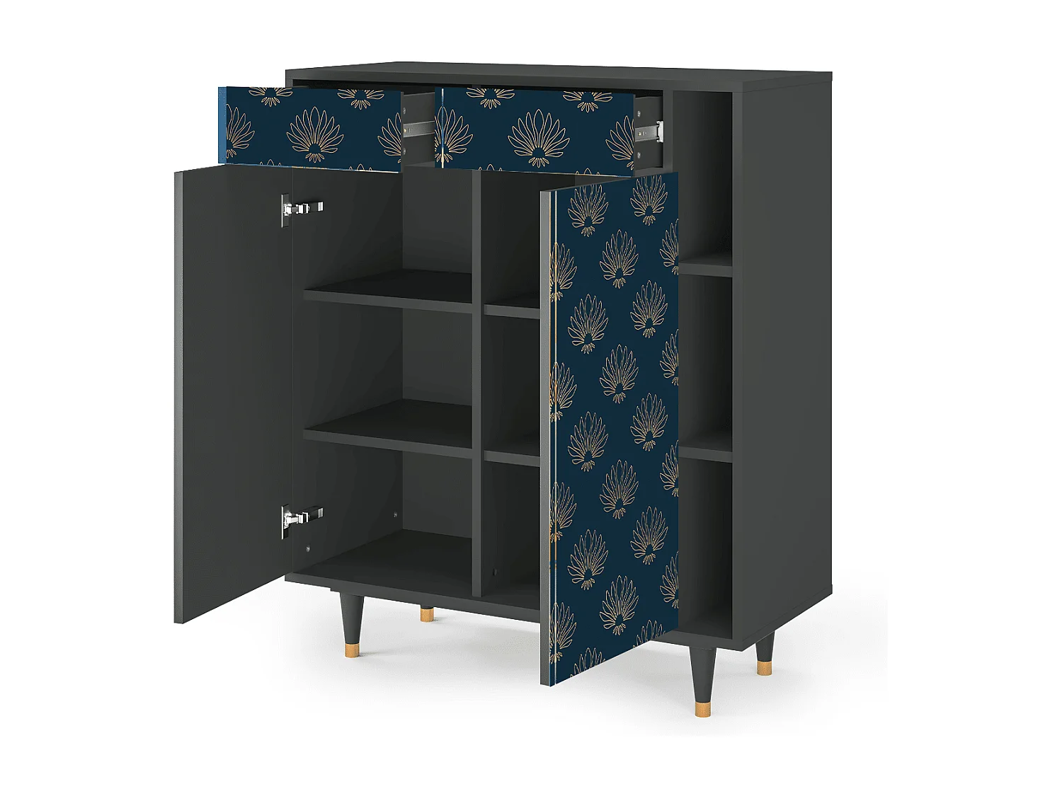 Sideboard - 96х110х41 cm - BS6 - Blue Lotus, Anthrazit