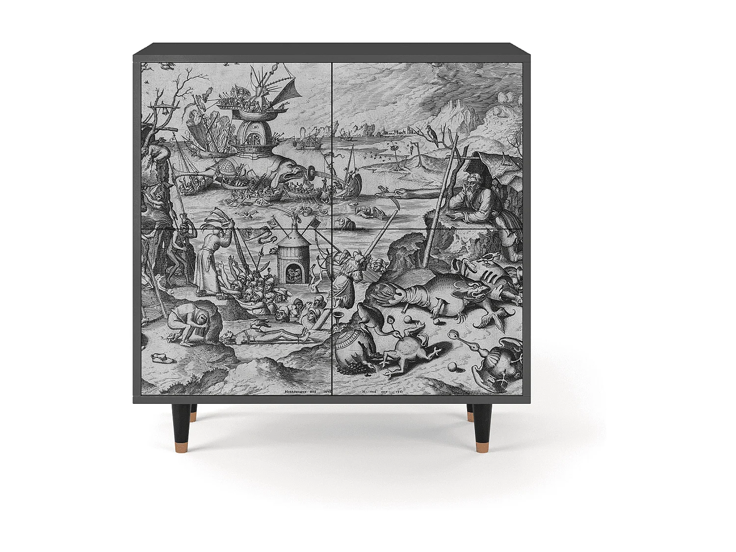 Kredens - 94x96x48 cm - BS3 - The Temptation, Antracyt