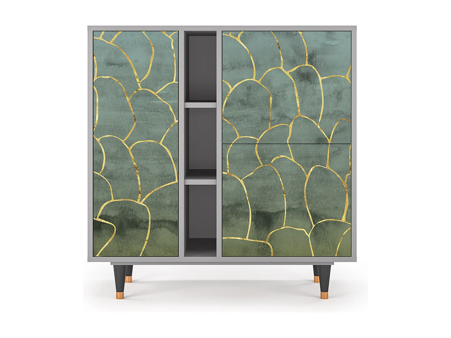 Dressoir - 94х96х41 cm - BS5 - Magnificent Water Lily, Grijs