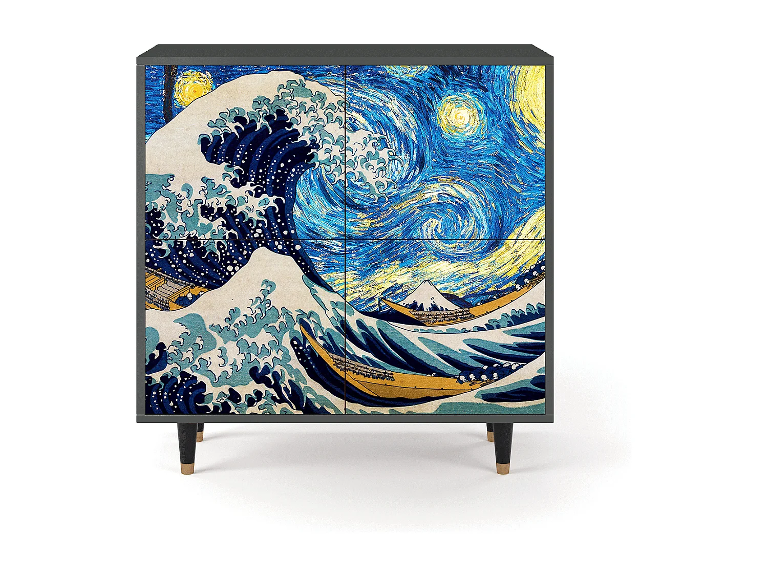Buffet - 94x96x48 cm - BS3 - Great Wave, Anthracite