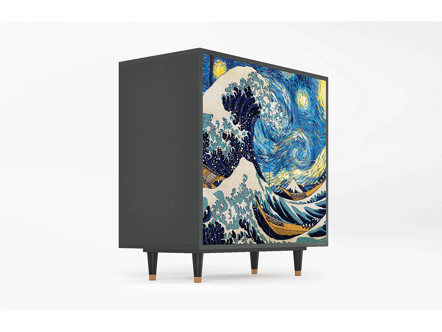 Buffet - 94x96x48 cm - BS3 - Great Wave, Anthracite