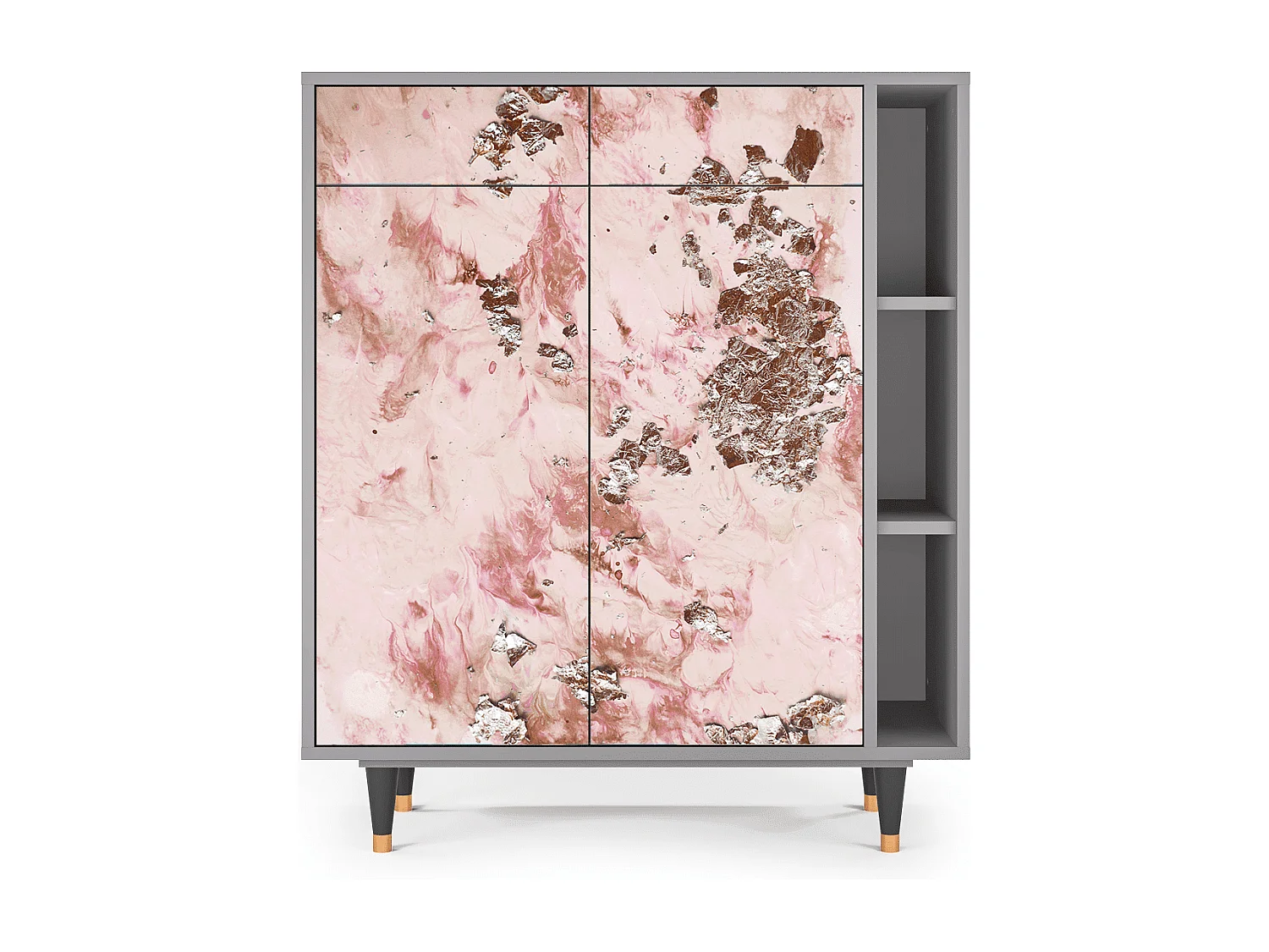 Credenza - 96х110х41 cm - BS6 - Cotton Candy, Grigio