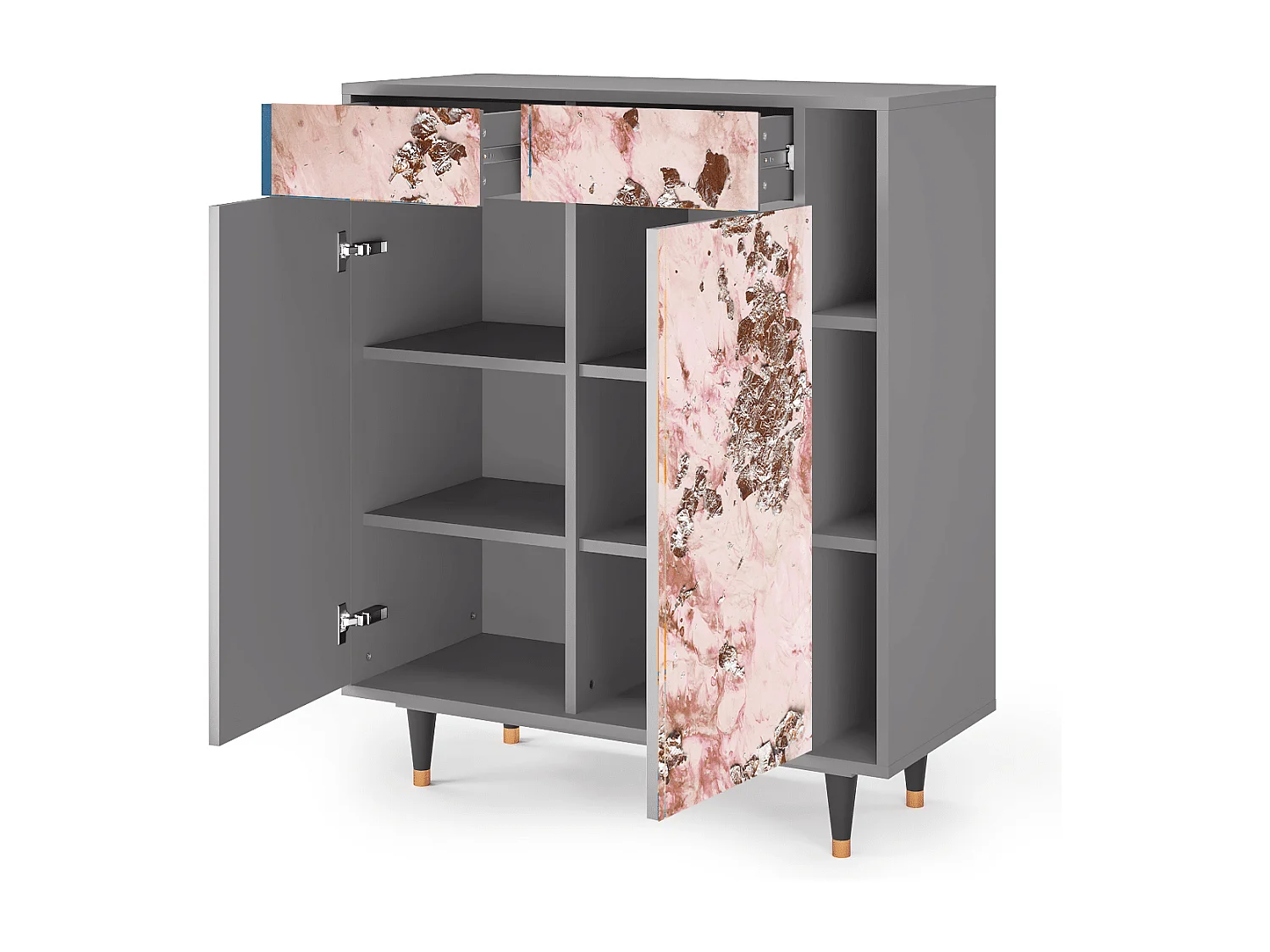 Credenza - 96х110х41 cm - BS6 - Cotton Candy, Grigio