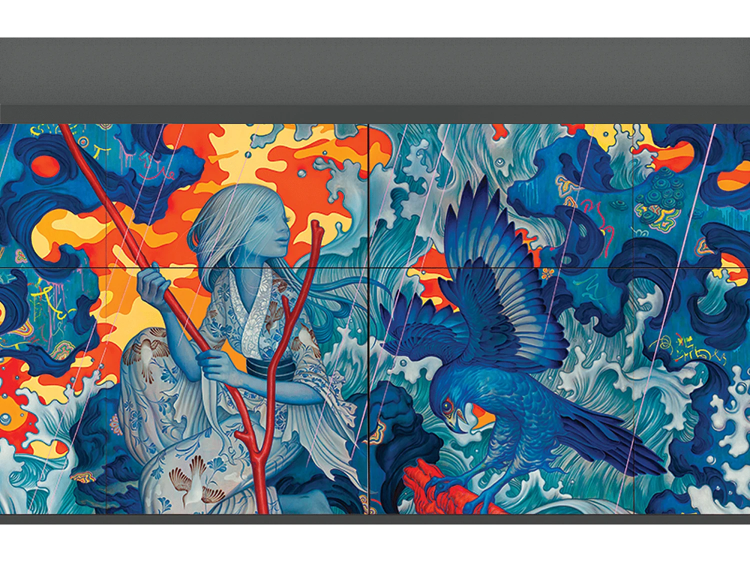 Sideboard - 115x85x48 cm - BS4 - The Girl - James Jean, Anthrazit