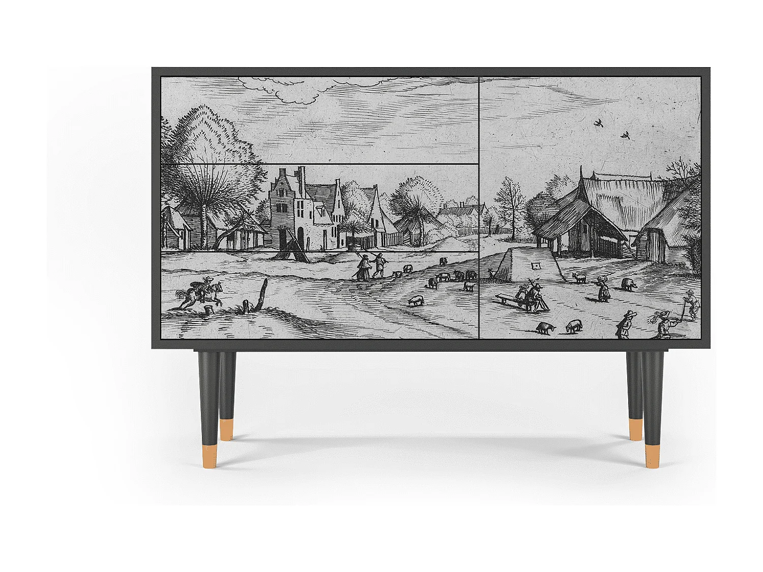 Buffet - 115х84х41 cm - S3 - Country Village, Anthracite