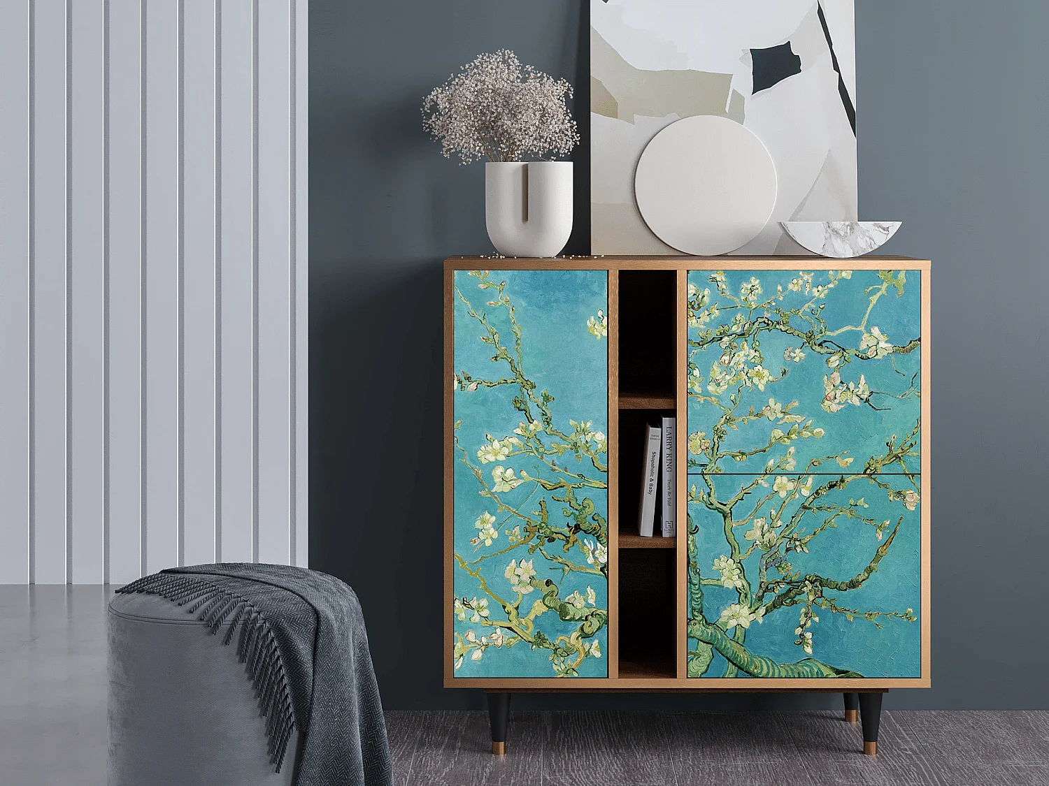 Buffet - 94х96х41 cm - BS5 - Almond Blossom, Noyer