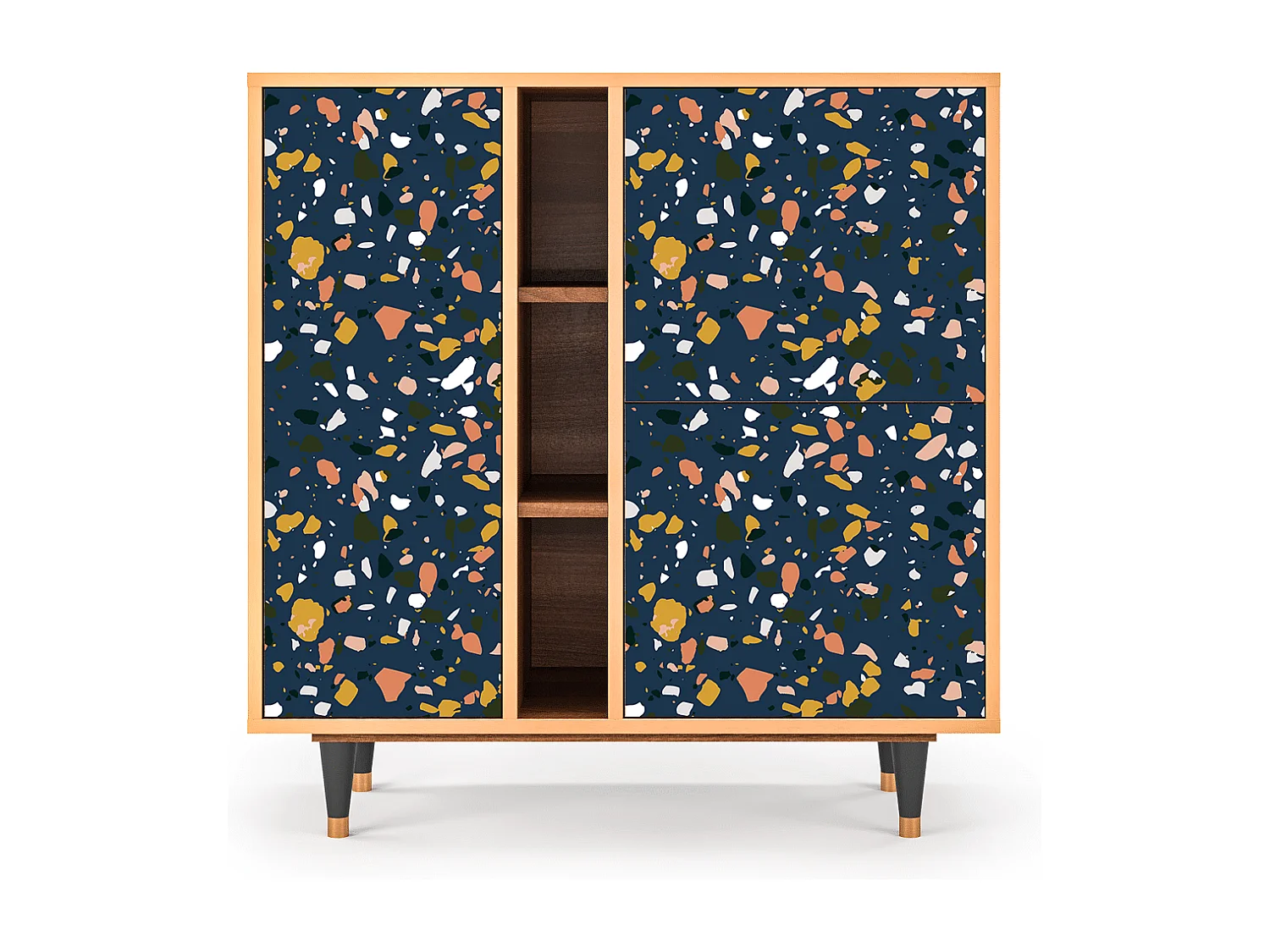 Kredens - 94х96х41 cm - BS5 - Night Sky Langhterns, Orzech