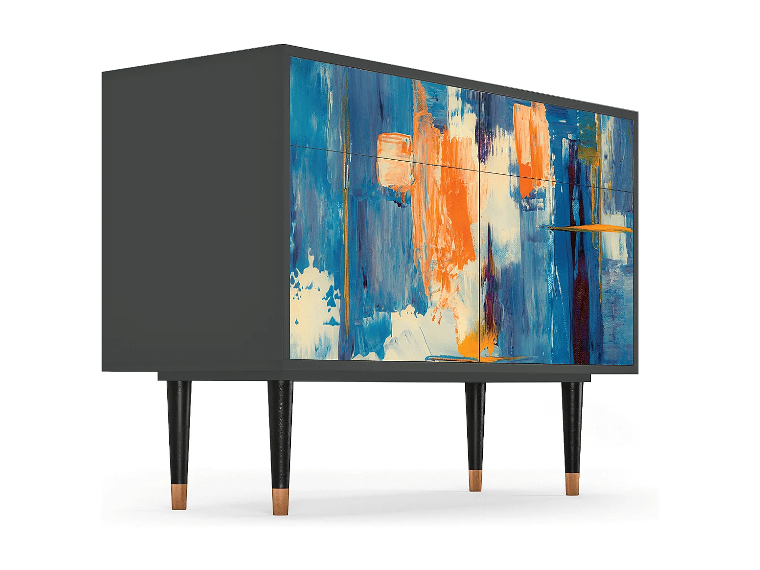 Aparador - 115x85x48 cm - BS4 - Abstract Expressionism, Antracite