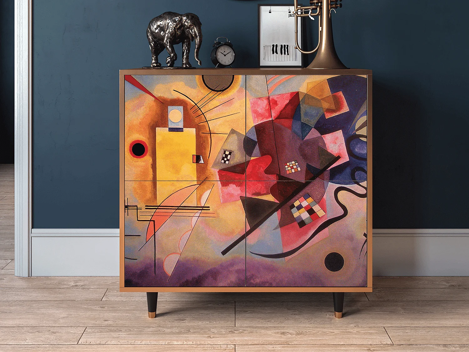 Buffet - 94x96x48 cm - BS3 - Modern Art, Noyer