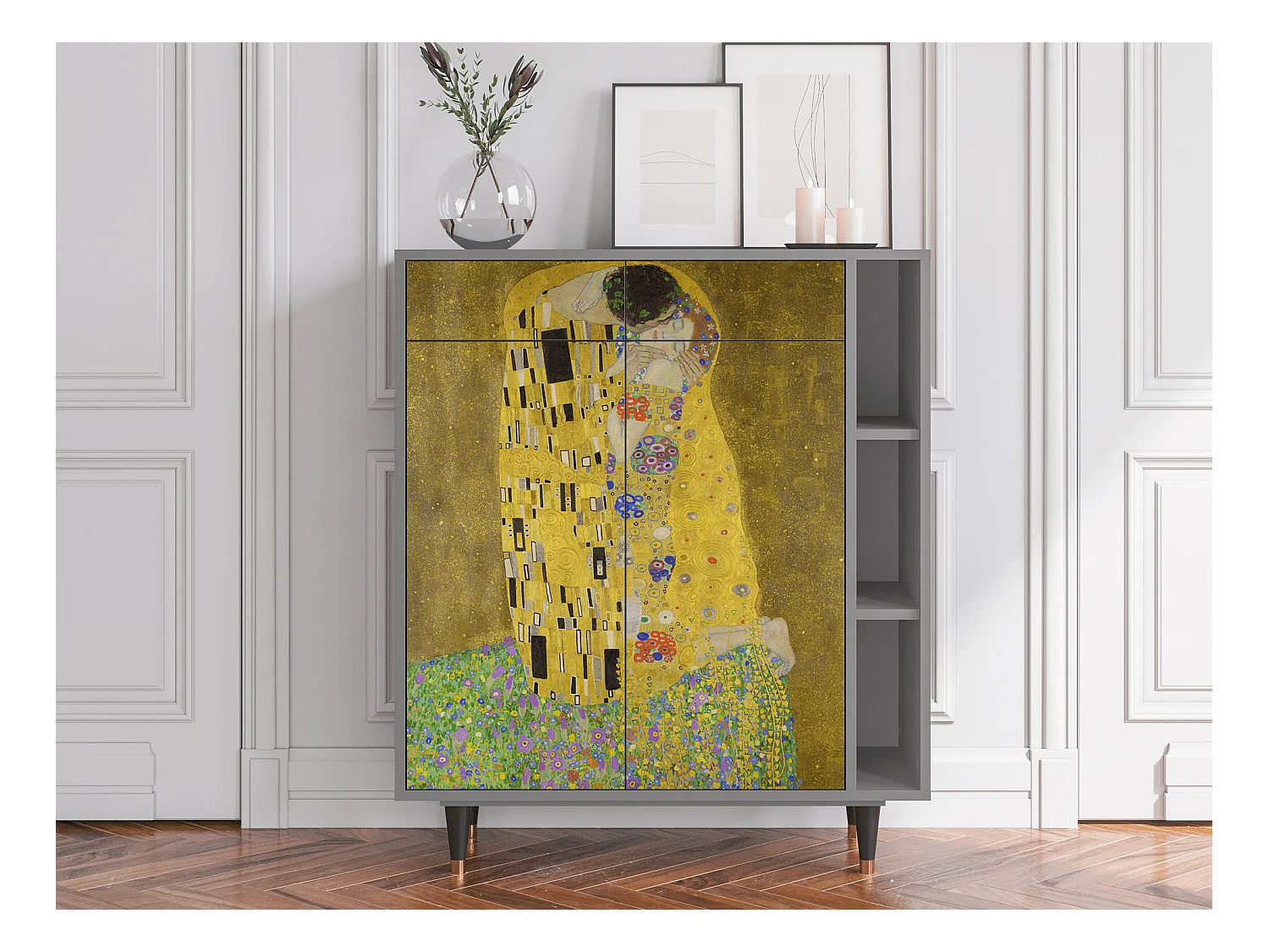 Buffet - 96х110х41 cm - BS6 - The Kiss by Klimt , Gris