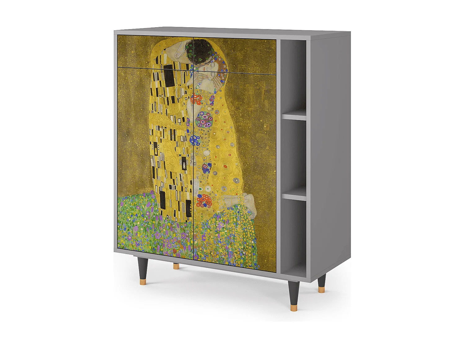 Aparador - 96х110х41 cm - BS6 - The Kiss by Klimt , Gris