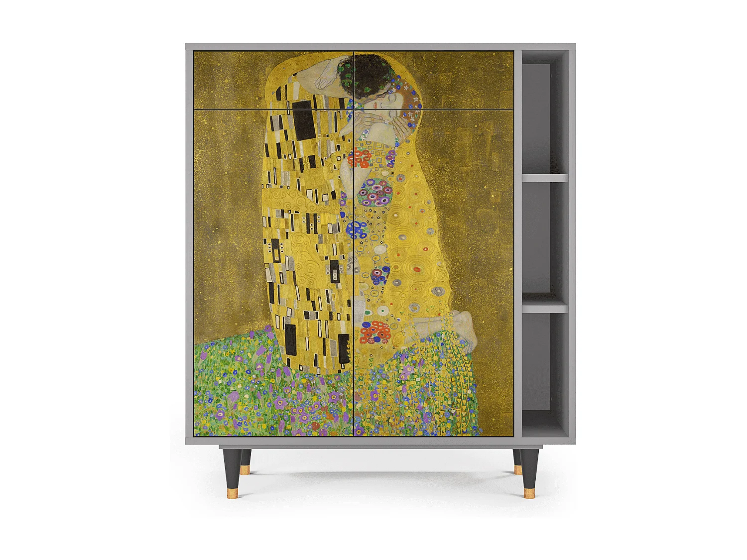 Buffet - 96х110х41 cm - BS6 - The Kiss by Klimt , Gris