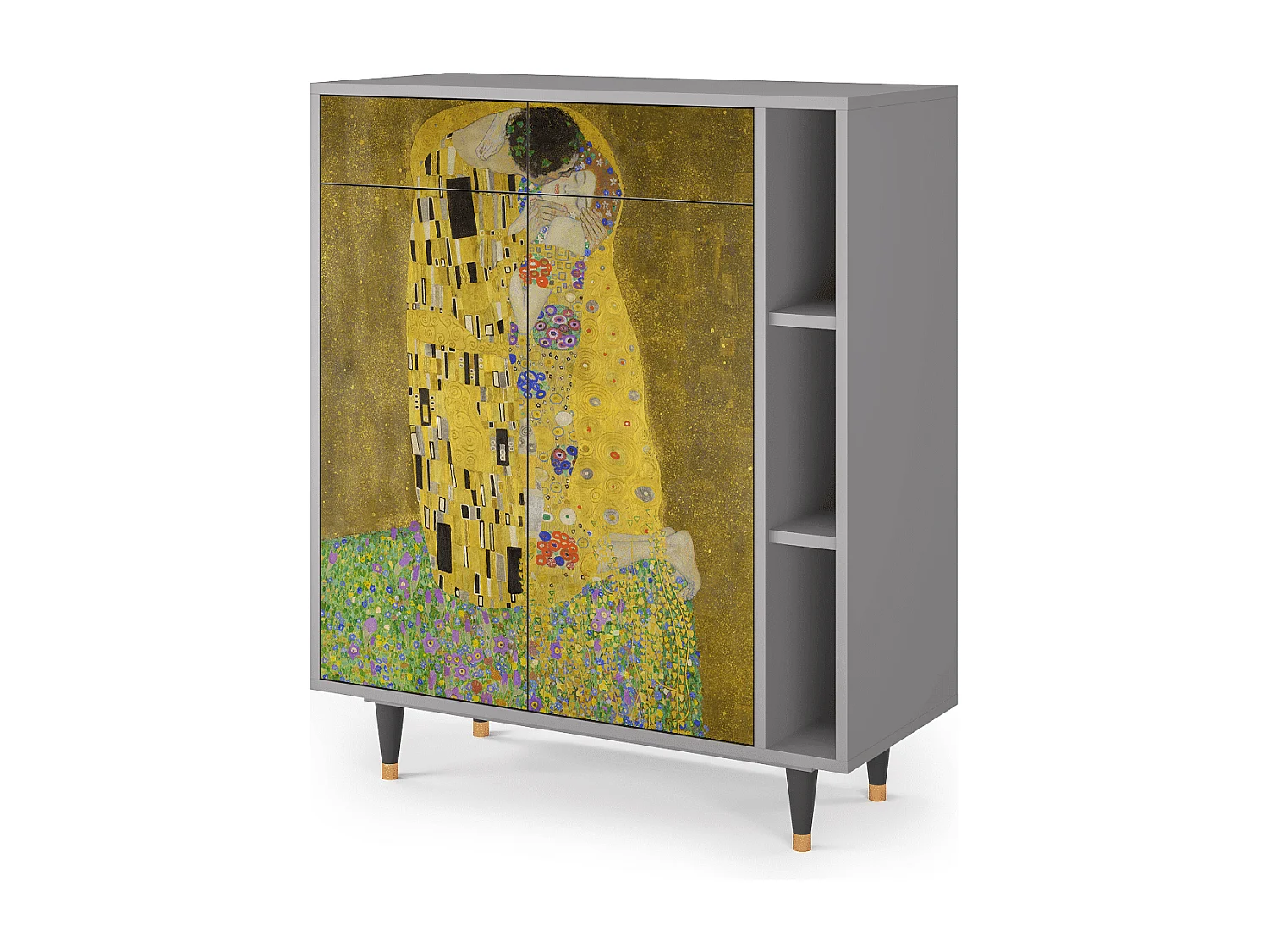 Buffet - 96х110х41 cm - BS6 - The Kiss by Klimt , Gris