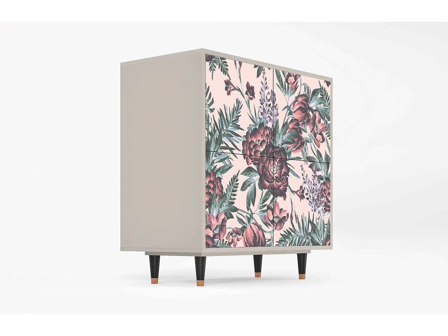 Aparador - 94x96x48 cm - BS3 - Peach Peonies, Areia