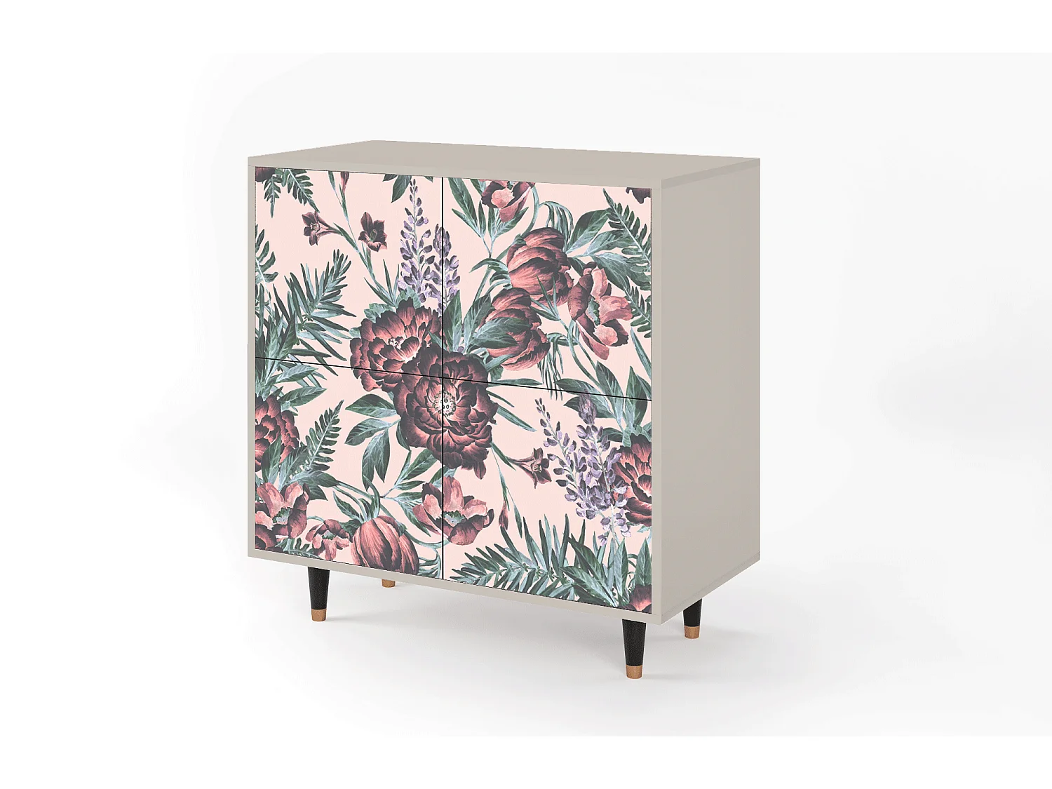 Credenza - 94x96x48 cm - BS3 - Peach Peonies, Sabbia