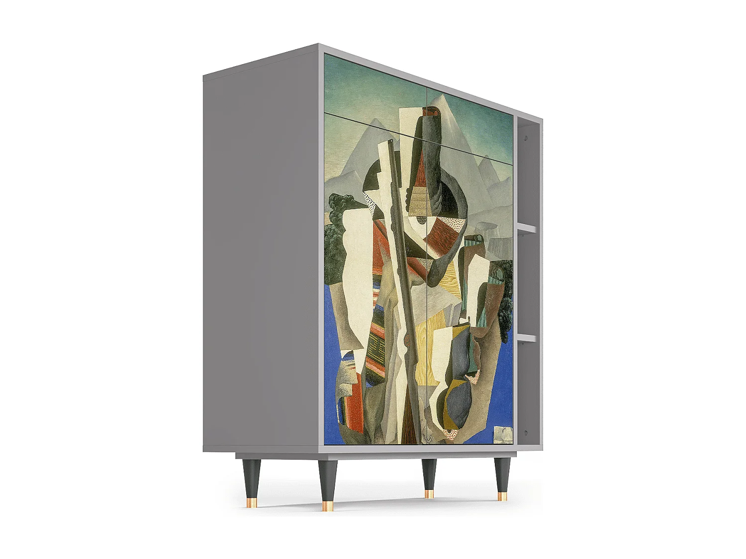 Kredens - 96х110х41 cm - BS6 - The Cubist Paintings , Szary