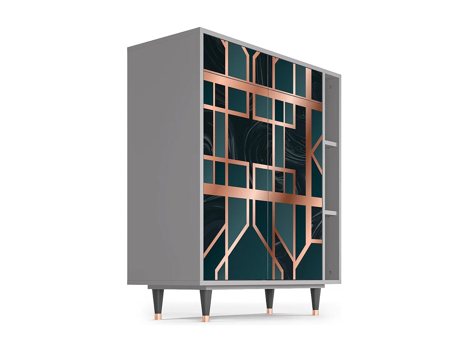 Kredens - 96х110х41 cm - BS6 - Emerald Metro, Szary