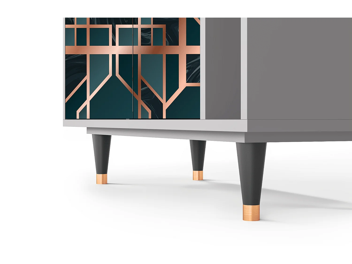 Kredens - 96х110х41 cm - BS6 - Emerald Metro, Szary